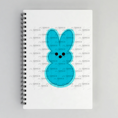 Blue Glitter Bunny Peep Easter Clipart Sublimation PNG