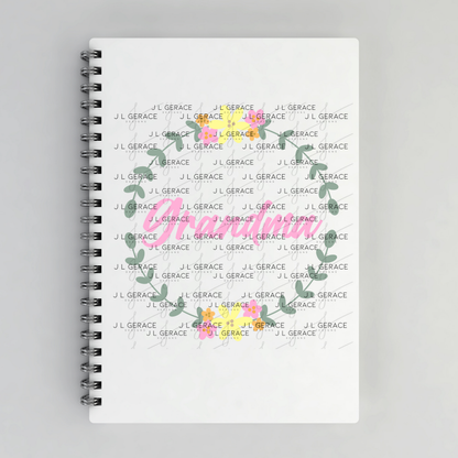 Grandma PNG – Floral Wreath Script Name Sublimation Design