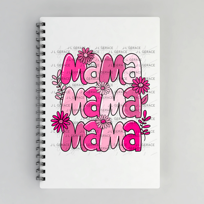 Mama Mama Mama Pink Floral PNG Design