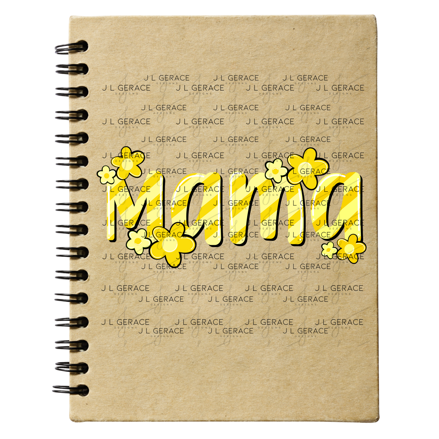 Mama Daisy Floral Yellow PNG Design