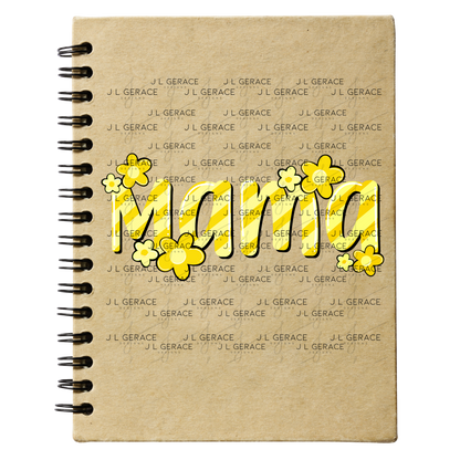 Mama Daisy Floral Yellow PNG Design