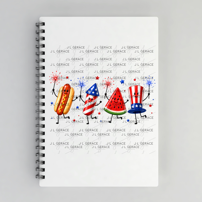 Patriotic Party Snacks Fireworks PNG Design