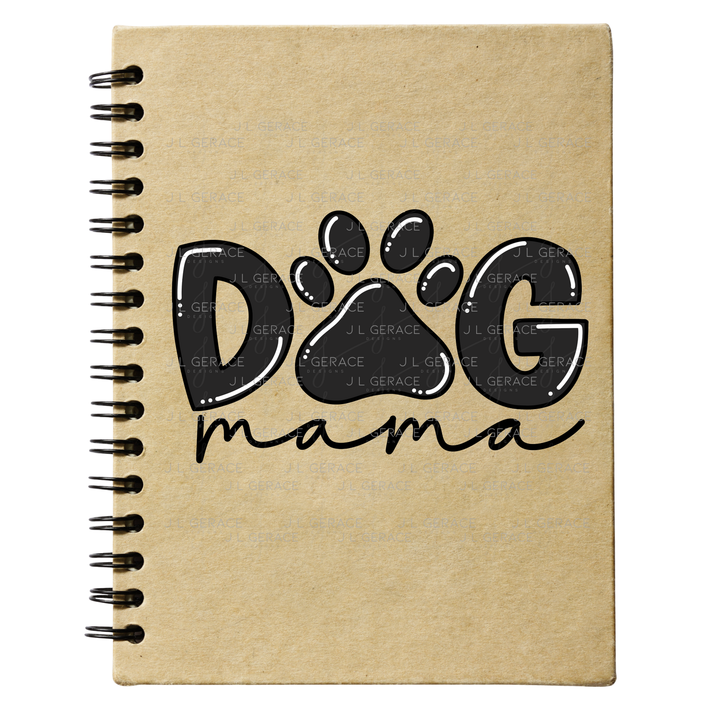 Dog Mama PNG – Black Paw Print Sublimation Design