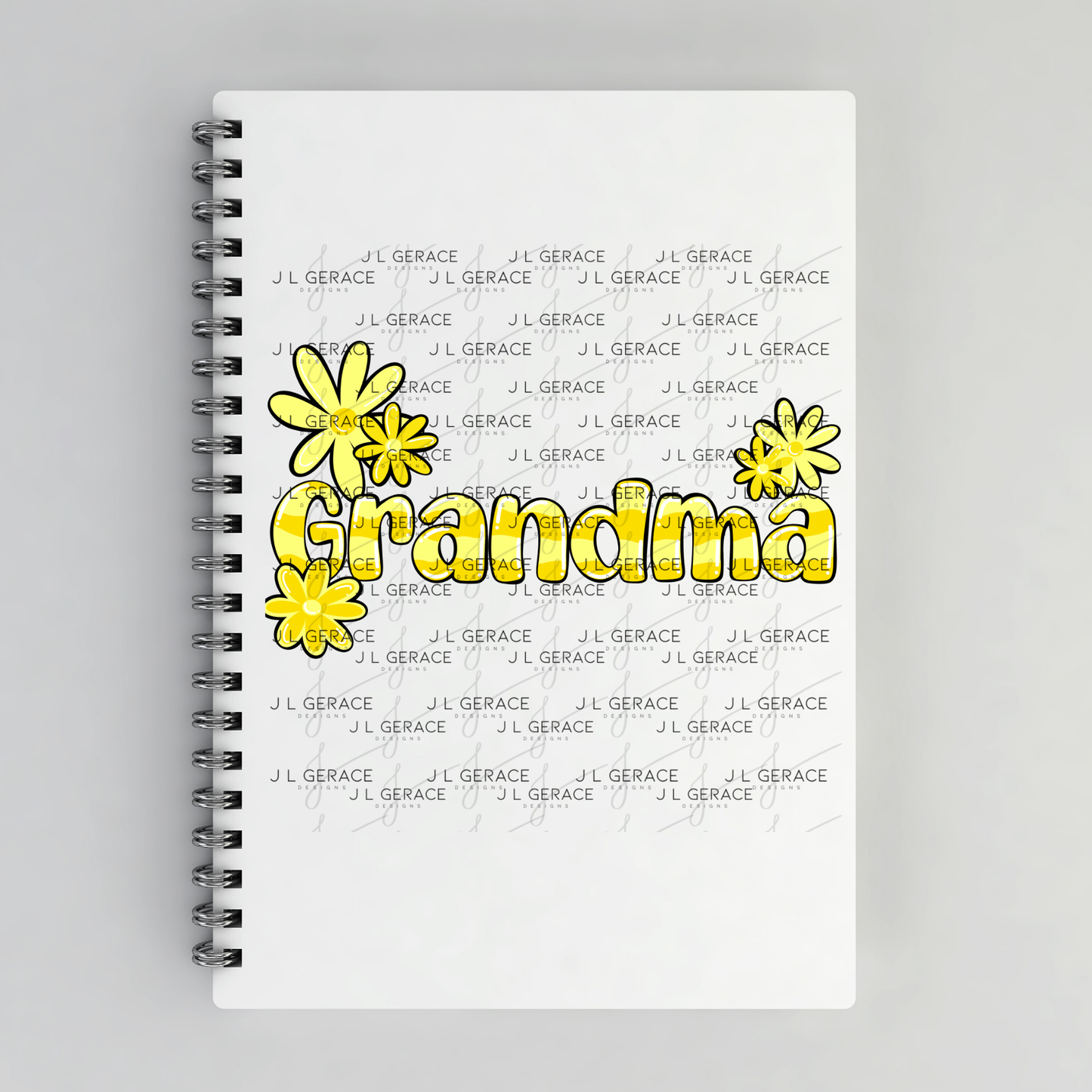 Grandma PNG – Yellow Floral Name Sublimation Design