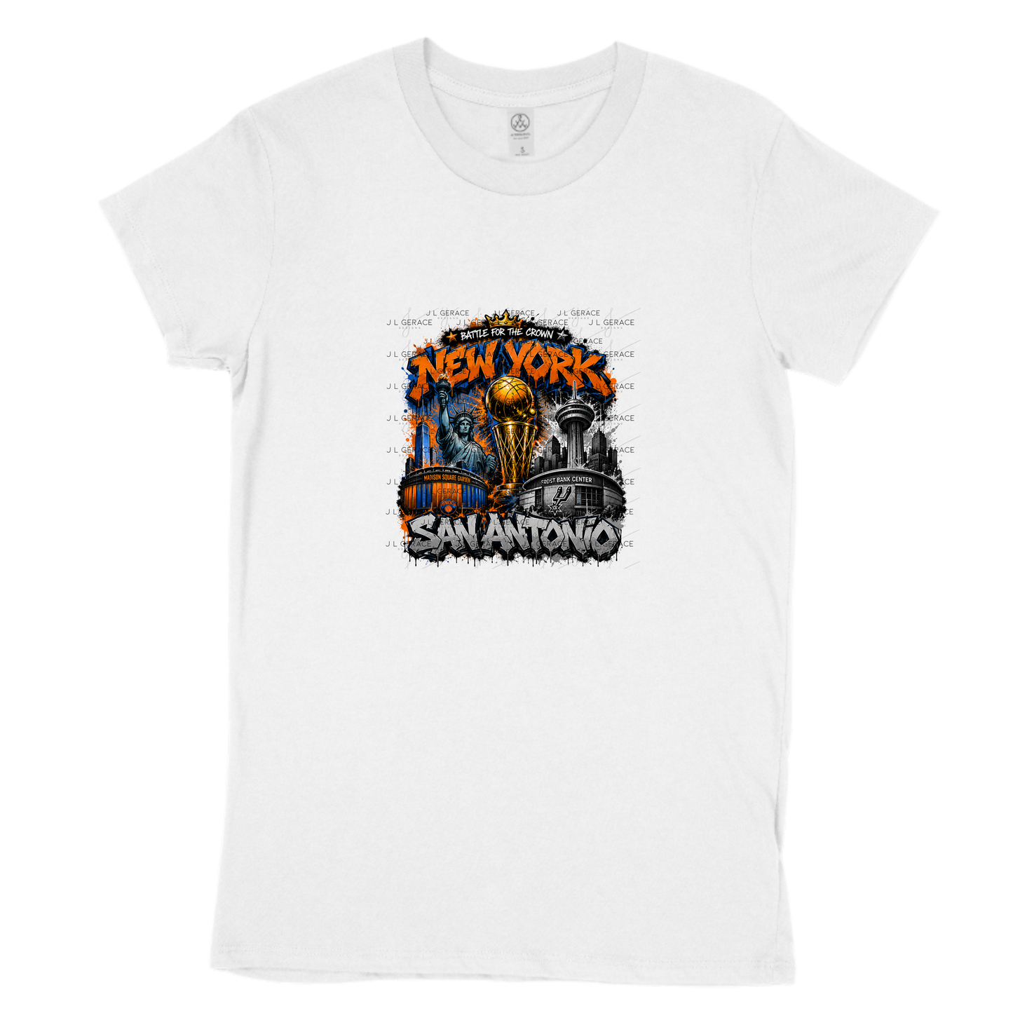 Graffiti New York vs San Antonio Basketball Finals PNG Design