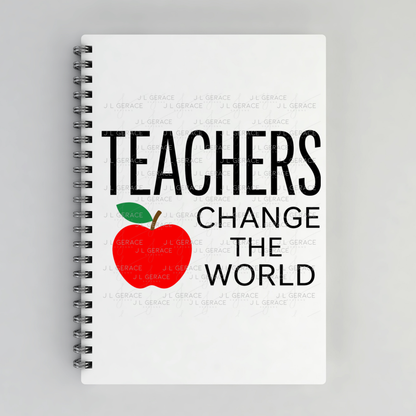 Teachers Change The World Apple PNG Digital Download