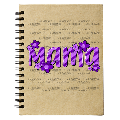 Mama Daisy Floral Purple PNG Design