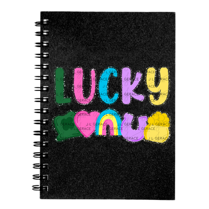 Lucky with charms - String Glitter Outline PNG