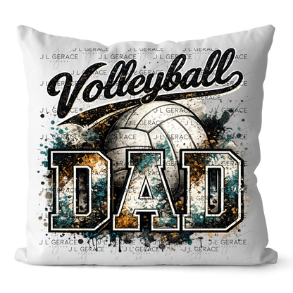 Volleyball Dad PNG – Vintage Paint Splatter Sports Design with Volleyball