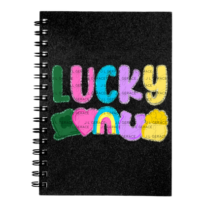 Lucky with charms - Solid Glitter Outline PNG