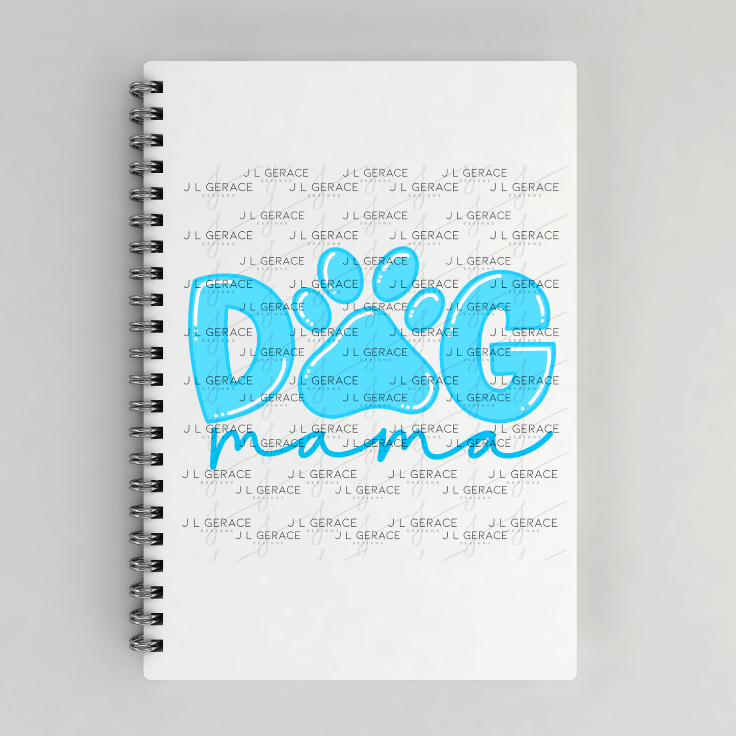Dog Mama PNG – Blue Paw Print Sublimation Design