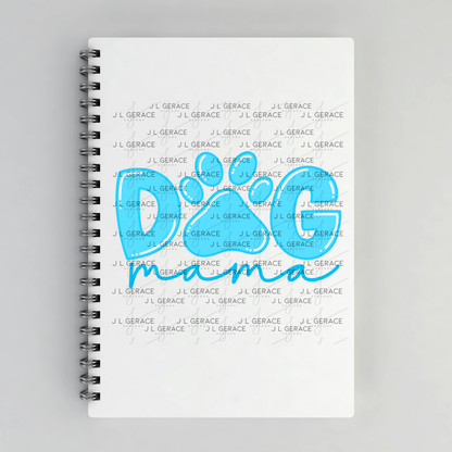 Dog Mama PNG – Blue Paw Print Sublimation Design