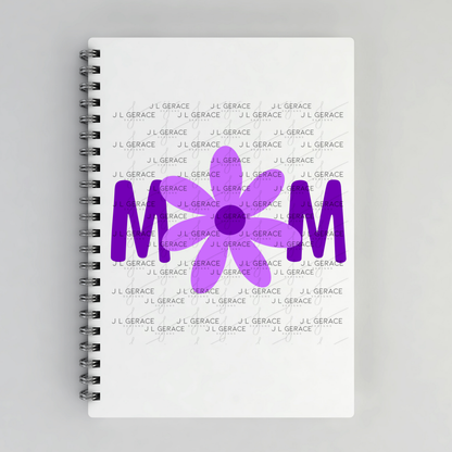 Mom Flower PNG Clipart Sublimation PNG Mothers Day Purple Daisy Design