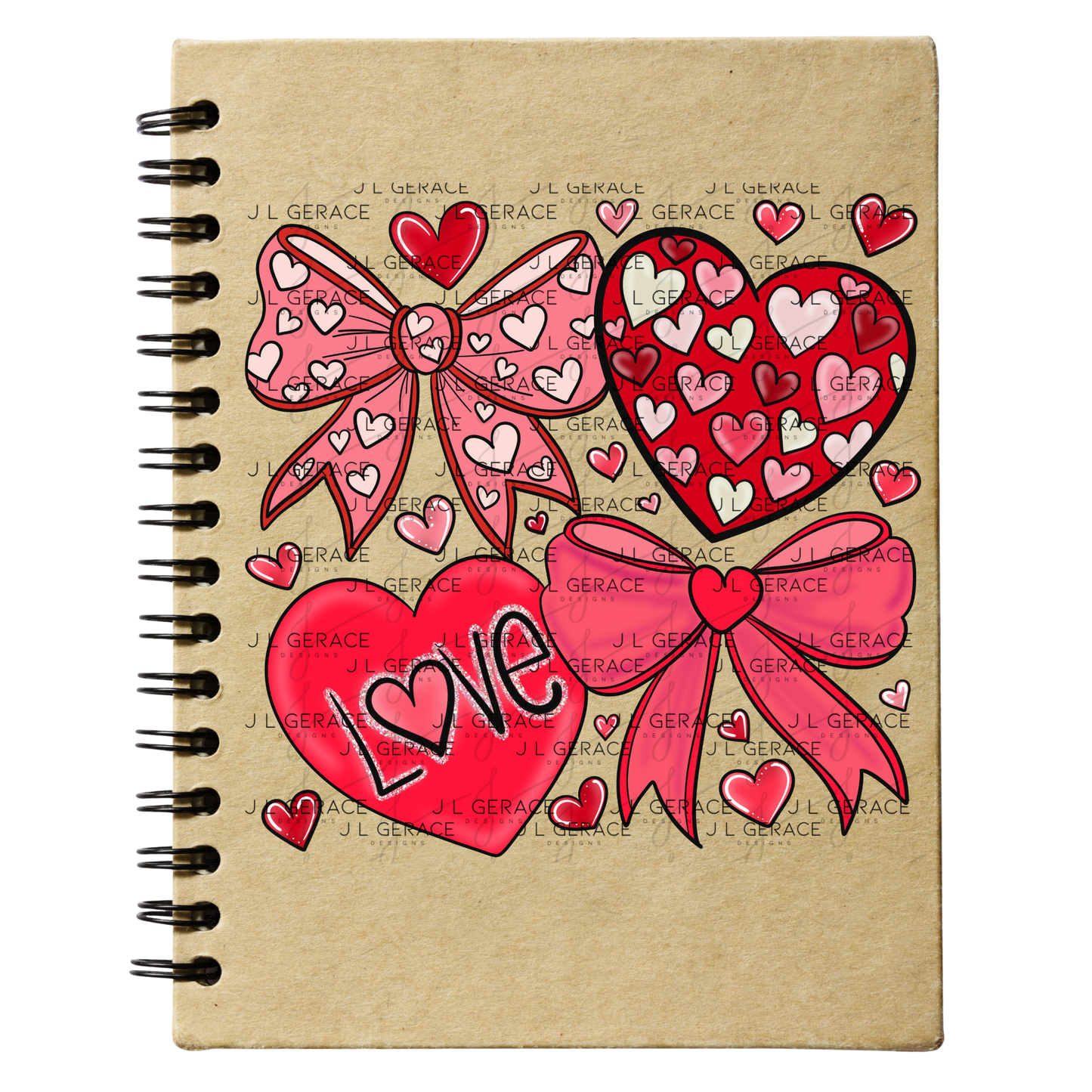 Valentine’s Day Hearts & Bows Clipart PNG Set