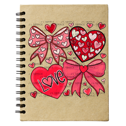 Valentine’s Day Hearts & Bows Clipart PNG Set