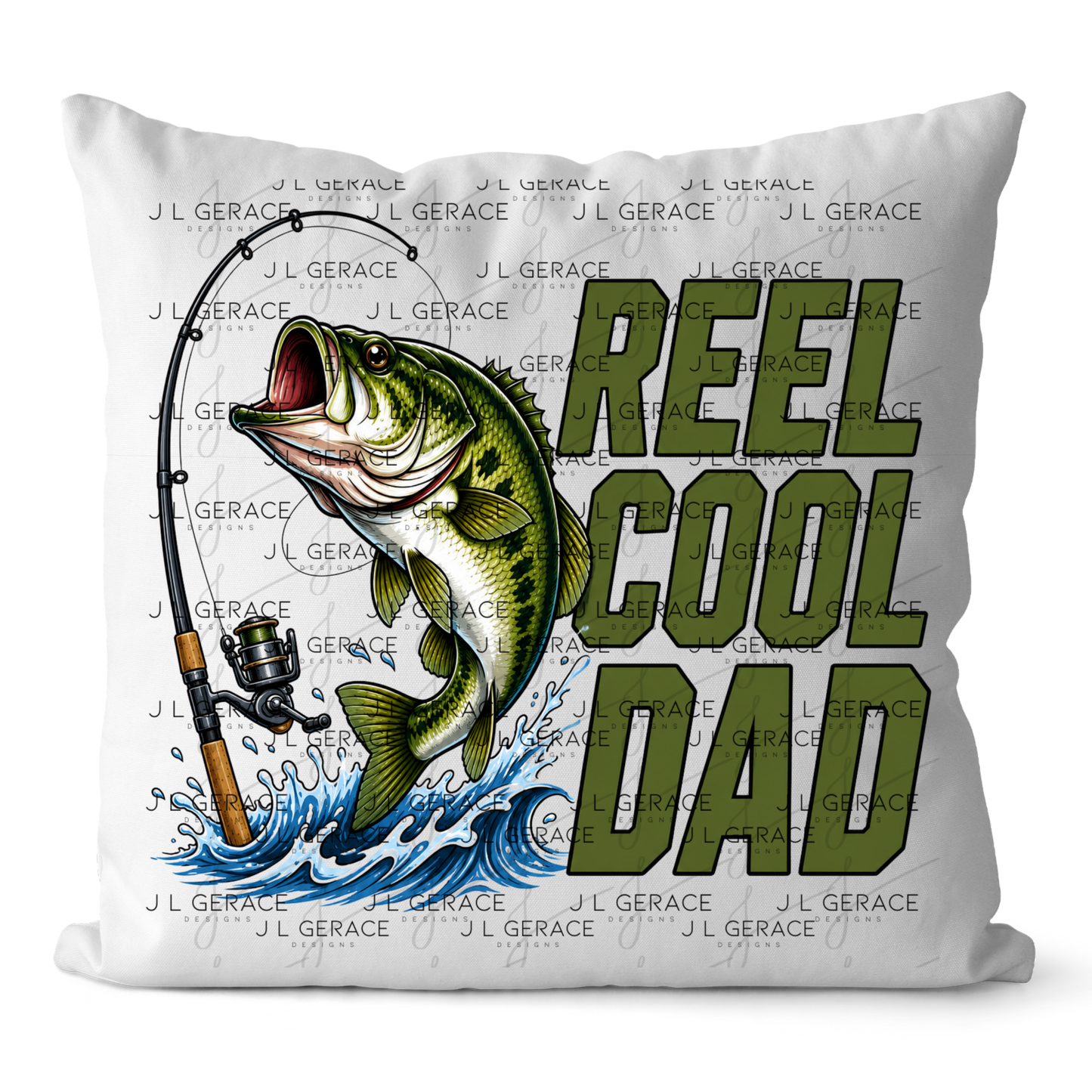 Reel Cool Dad PNG – Bass Fishing Sublimation Design