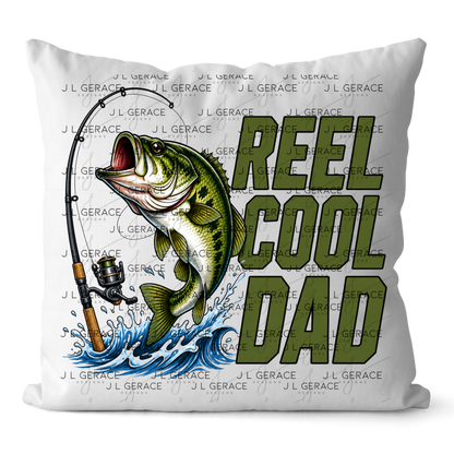 Reel Cool Dad PNG – Bass Fishing Sublimation Design