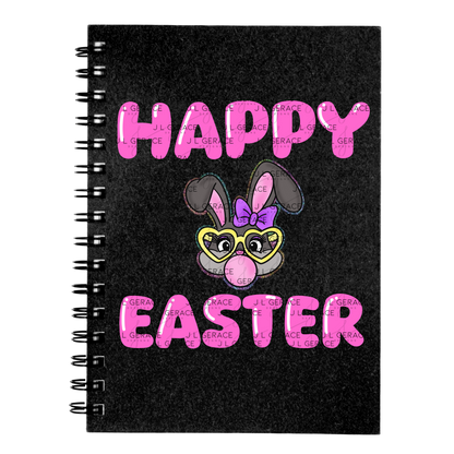 Happy Easter Bunny Bubblegum Rainbow Glitter Clipart Sublimation PNG