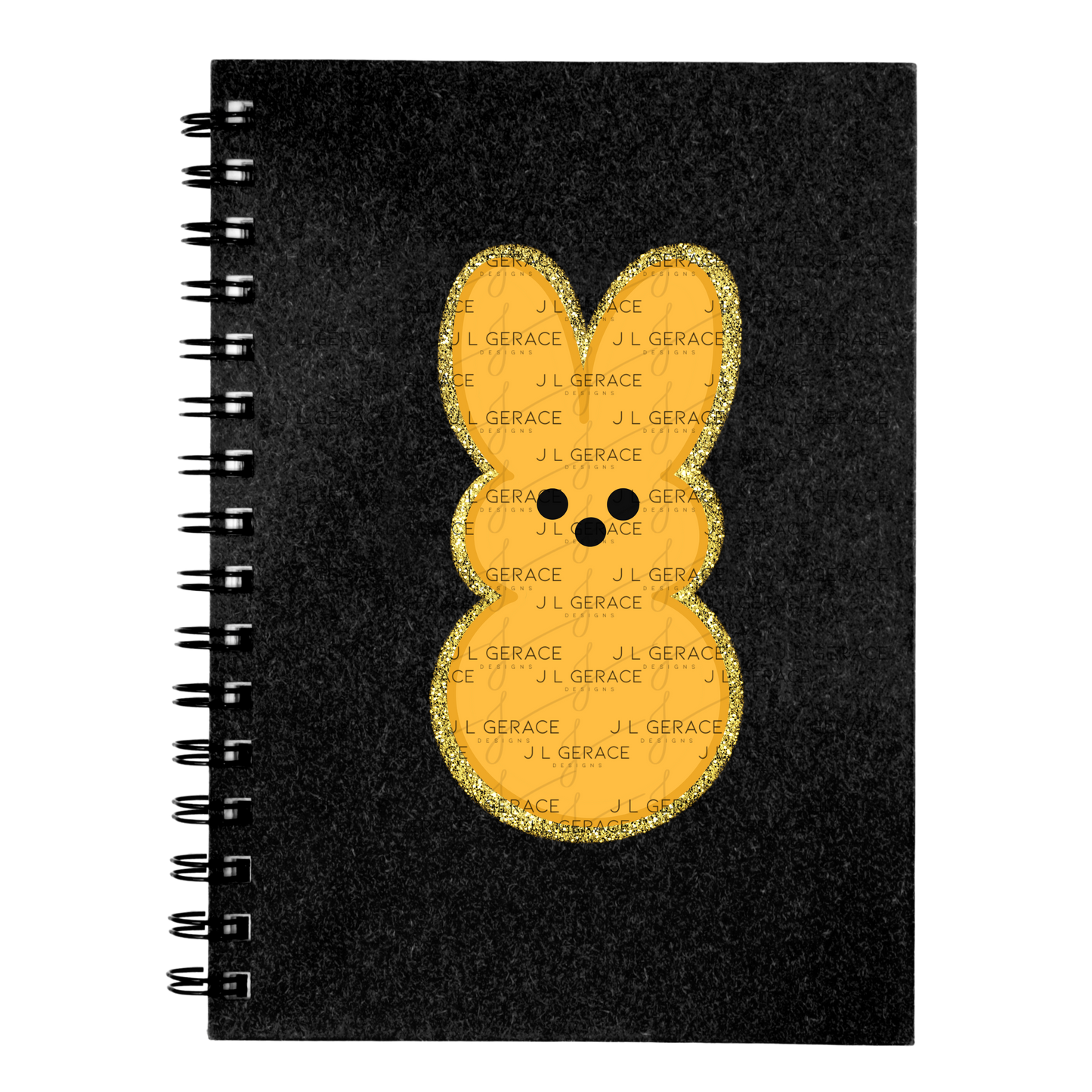 Orange Glitter Bunny Peep Easter Clipart Sublimation PNG