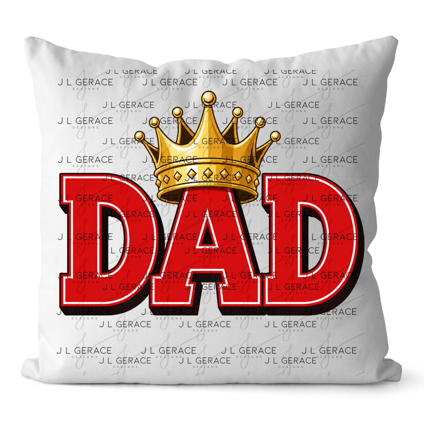 Dad PNG – Red King Crown Typography Sublimation Design