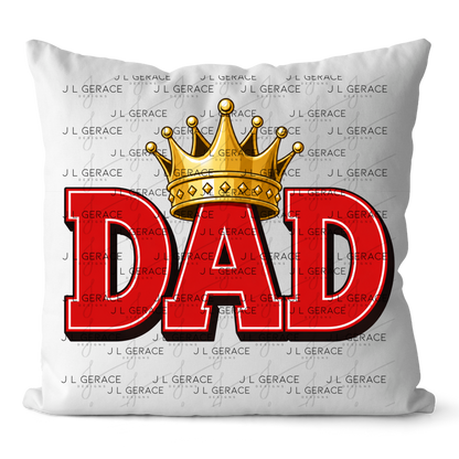 Dad PNG – Red King Crown Typography Sublimation Design