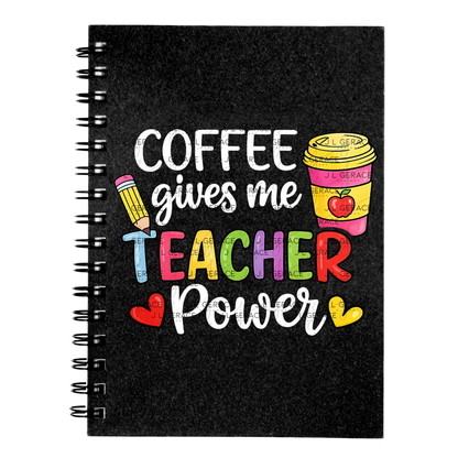 Coffee Gives Me Teacher Power PNG Sublimation Design Teacher Appreciation Digital Download
