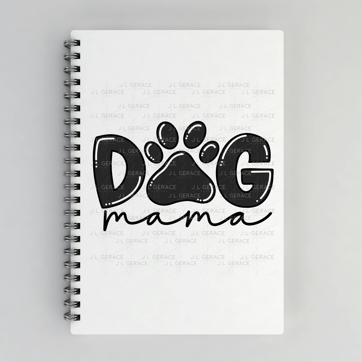 Dog Mama PNG – Black Paw Print Sublimation Design