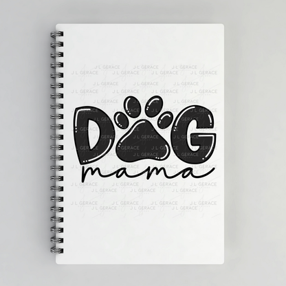 Dog Mama PNG – Black Paw Print Sublimation Design