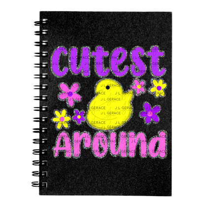 Cutest Chick Around Glitter Outline PNG