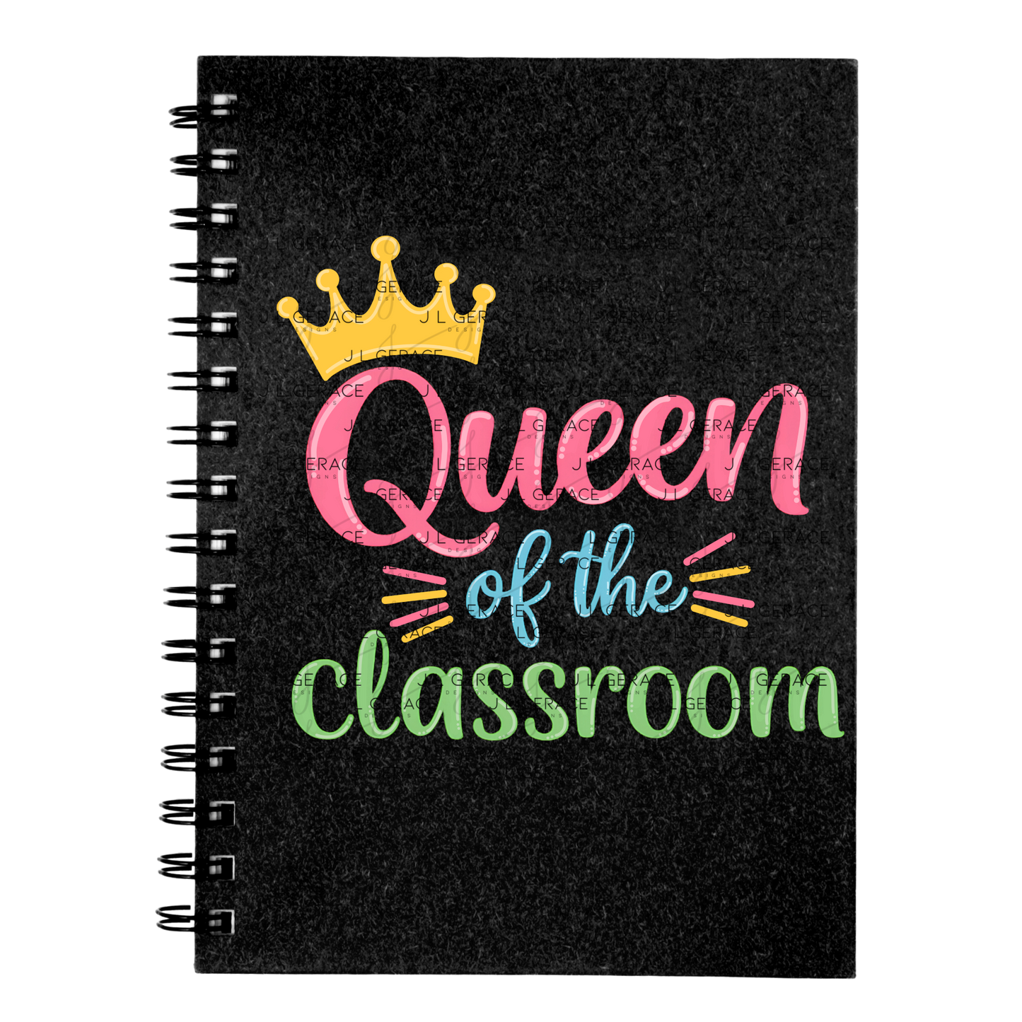 Queen of the Classroom Teacher Colorful PNG