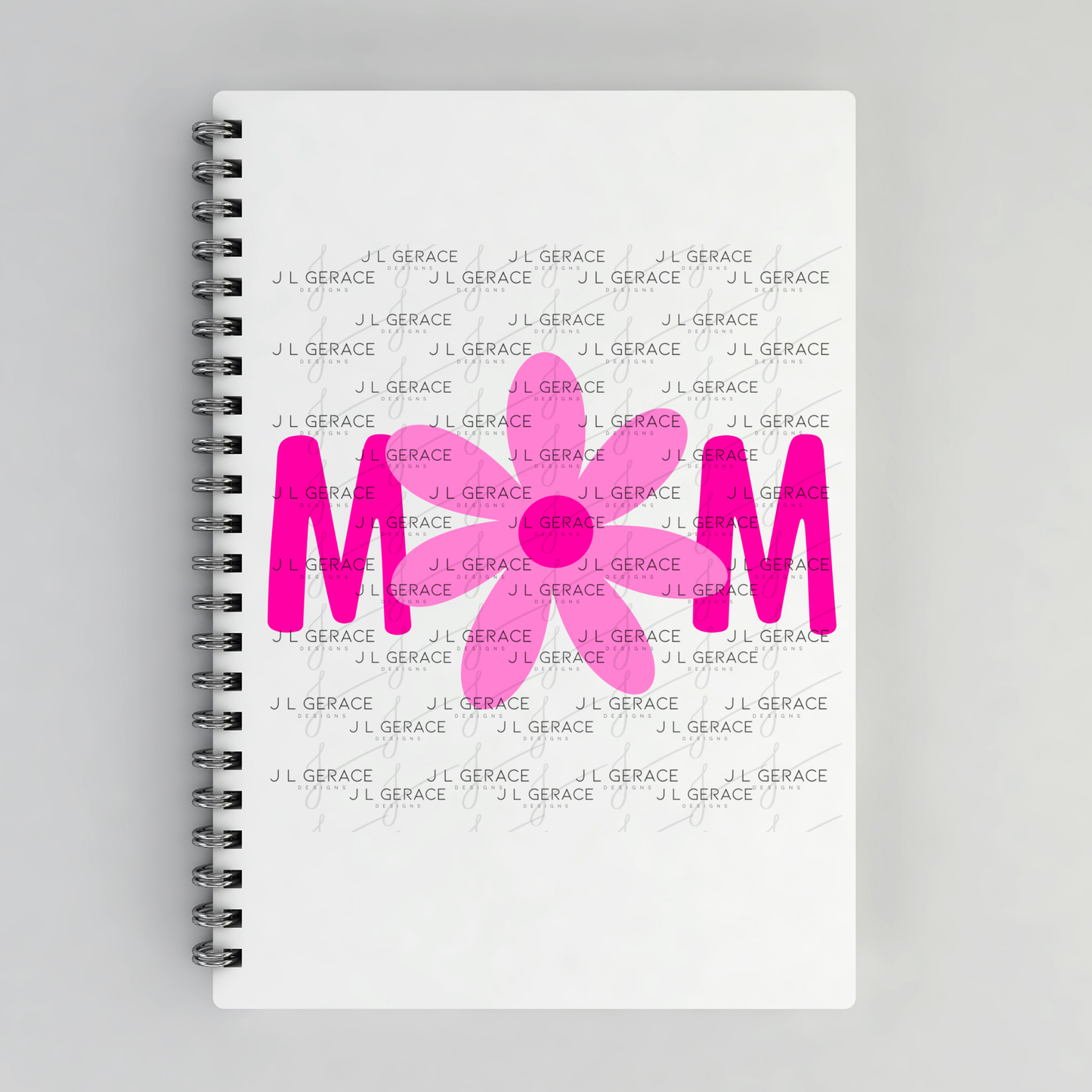 Mom Daisy Floral Pink Gradient PNG Design