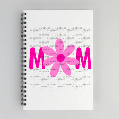 Mom Daisy Floral Pink Gradient PNG Design