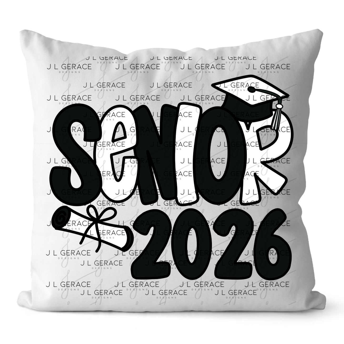 Senior 2026 PNG – Graduation Cap and Diploma Sublimation Design