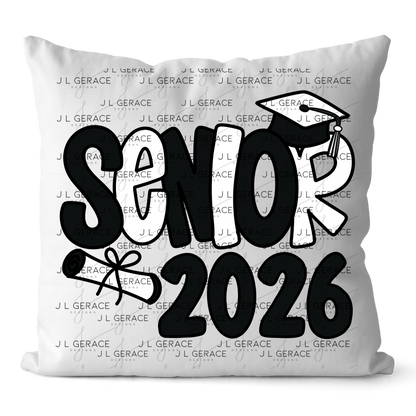 Senior 2026 PNG – Graduation Cap and Diploma Sublimation Design