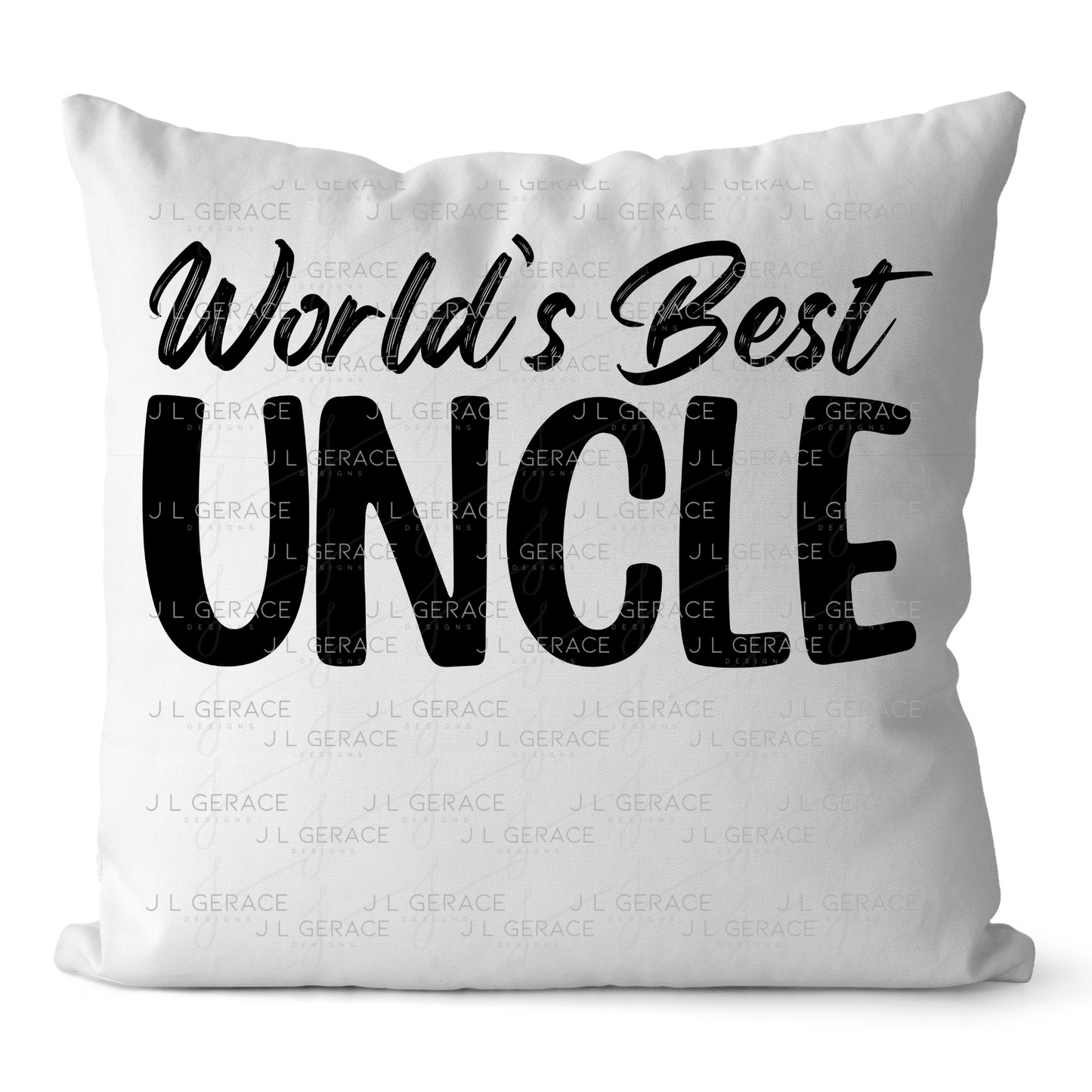 Worlds Best Uncle PNG – Black Glossy Typography Sublimation Design