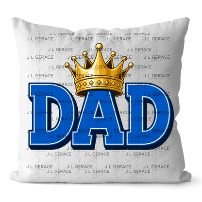 Dad PNG – Blue King Crown Typography Sublimation Design