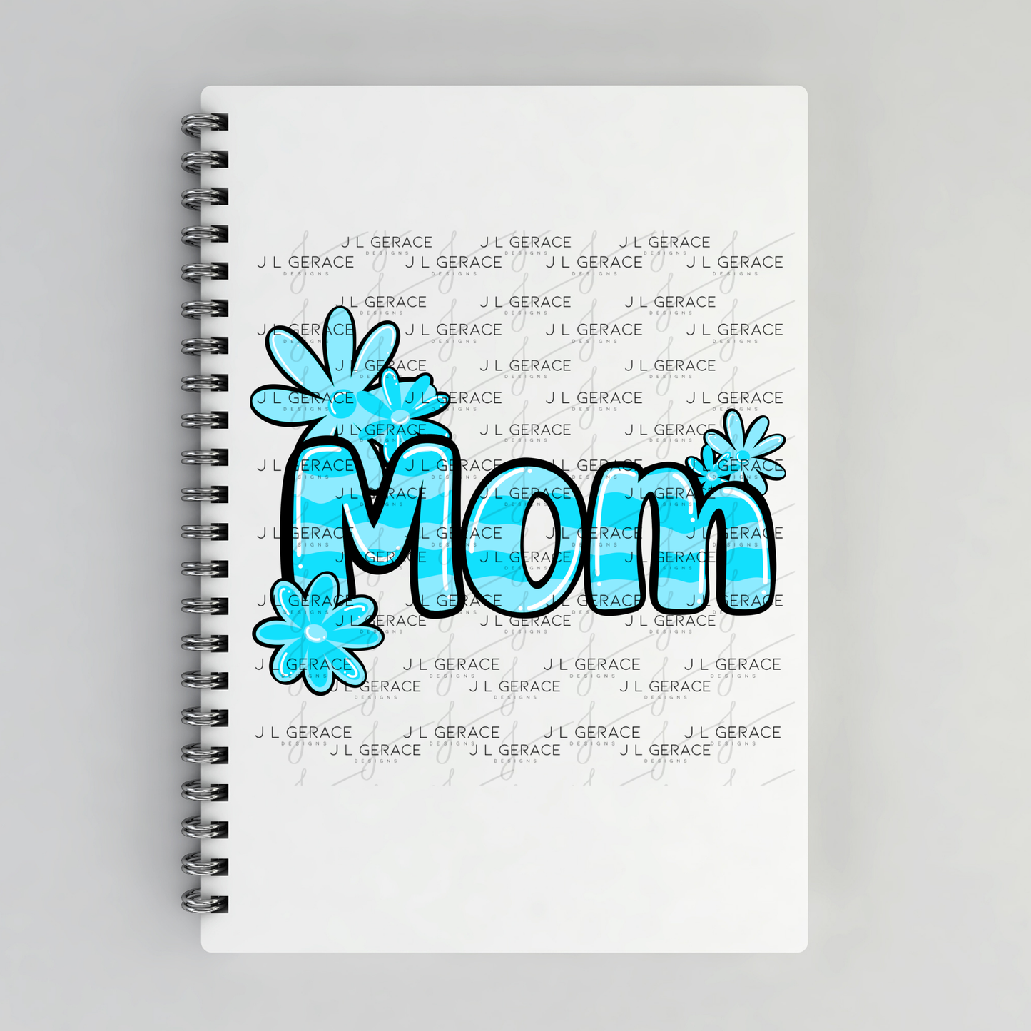 Mom Daisy Floral Blue PNG Design