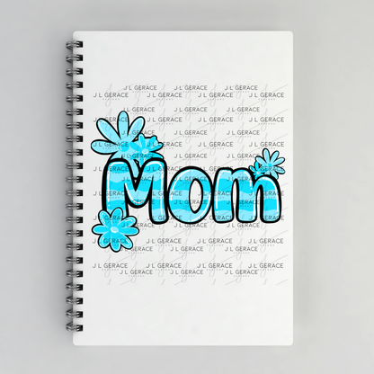 Mom Daisy Floral Blue PNG Design