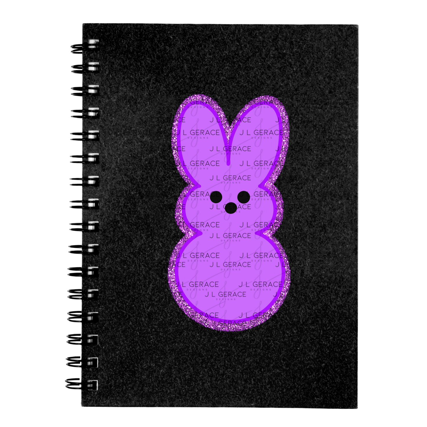 Purple Glitter Bunny Peep Easter Clipart Sublimation PNG