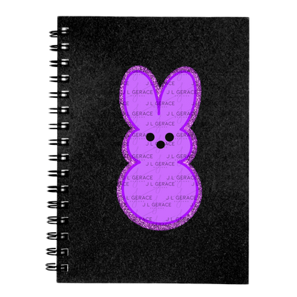 Purple Glitter Bunny Peep Easter Clipart Sublimation PNG