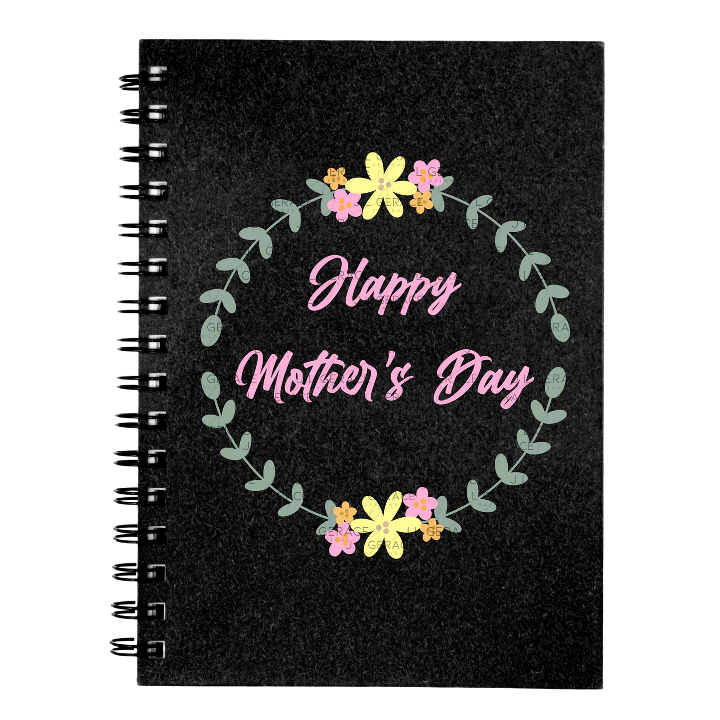 Happy Mothers Day PNG – Floral Wreath Sublimation Design