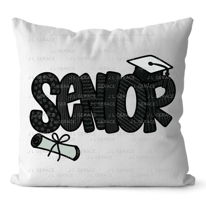 Senior PNG – Pattern Letter Graduation Sublimation Design