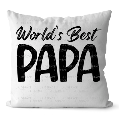 World’s Best Papa PNG – Black Minimalist Typography Design