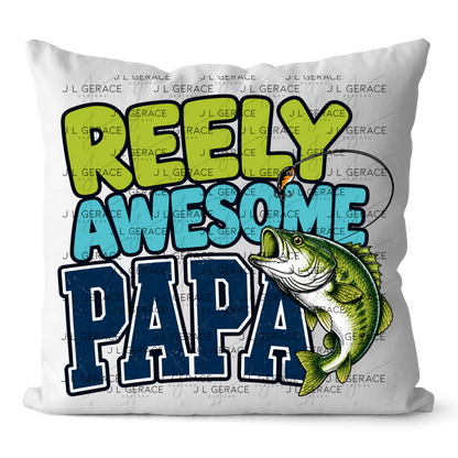 Reely Awesome Papa PNG – Bass Fishing Sublimation Design