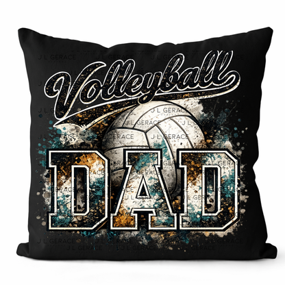 Volleyball Dad PNG – Vintage Paint Splatter Sports Design with Volleyball