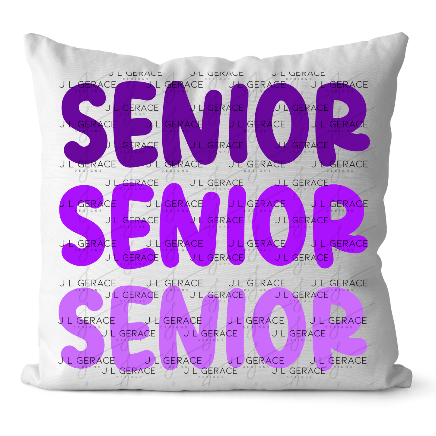 Senior PNG – Purple Gradient Graduation Lettering Design