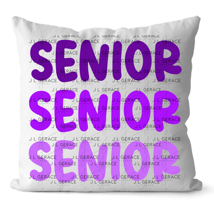 Senior PNG – Purple Gradient Graduation Lettering Design