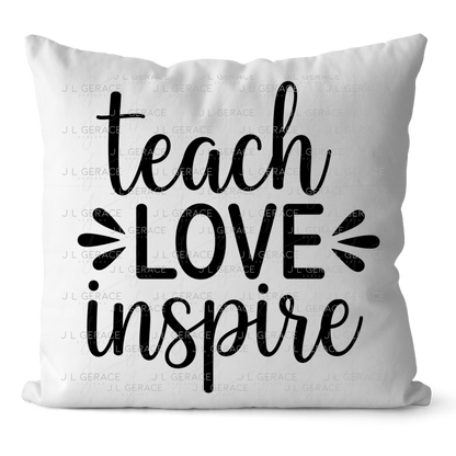Teach Love Inspire Teacher PNG (2 Colors)