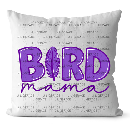Bird Mama PNG Clipart Sublimation PNG Purple Feather Mom Design Boho Mama Graphic