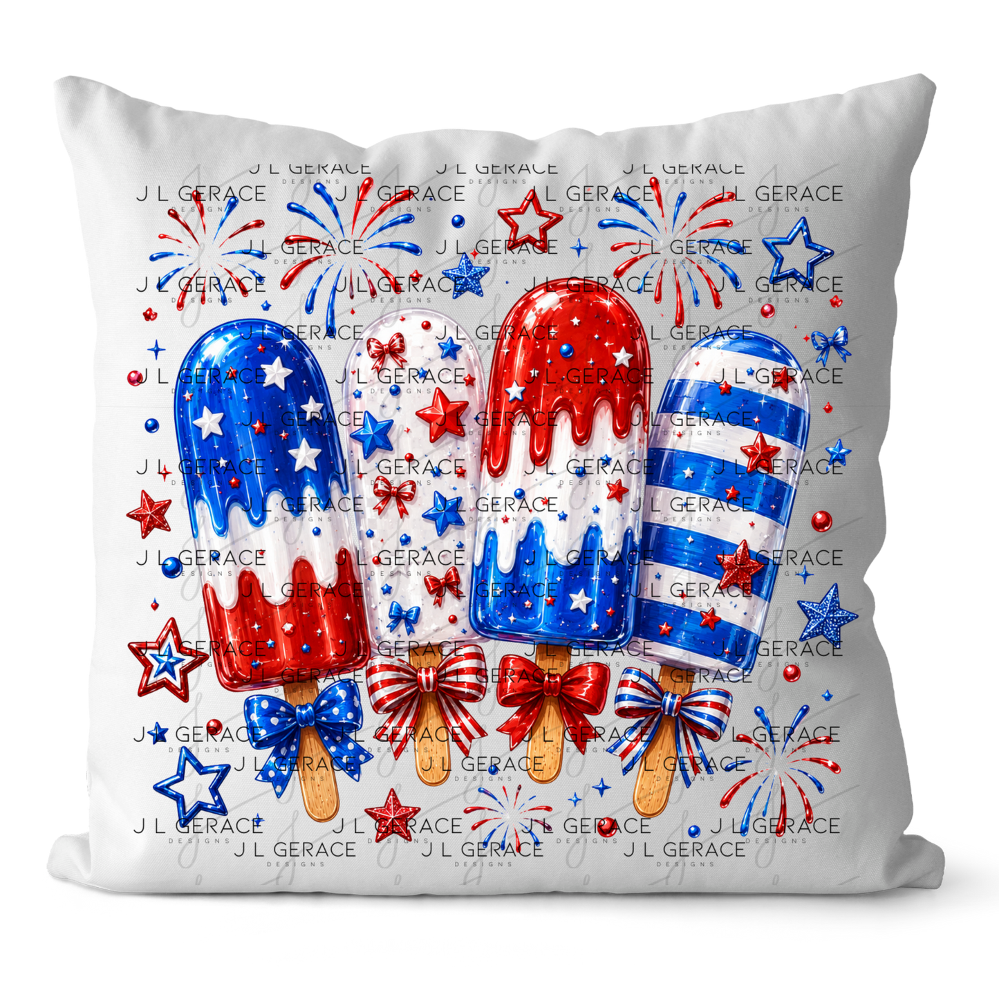 Patriotic Popsicles Fireworks PNG Design